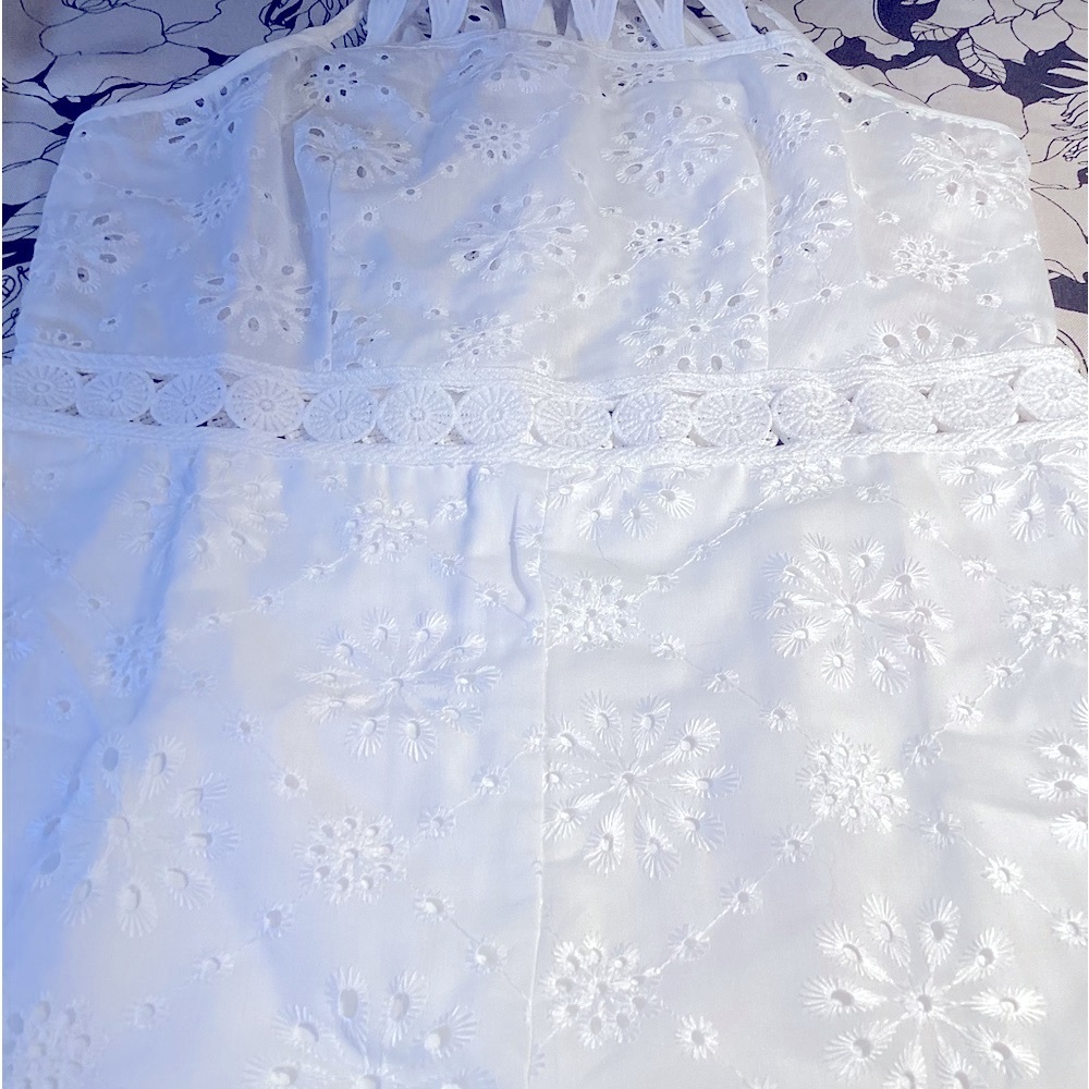 New Crochet white Romper - Picture 6 of 13